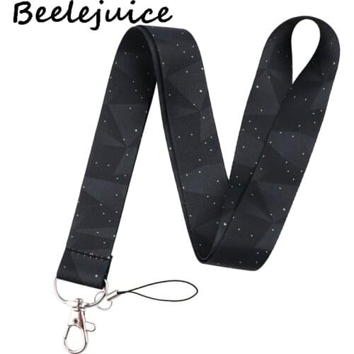 24pcs Diamond Night Sky Stars Neck Strap Lanyards ID badge card holder keychain Mobile Phone Strap Gift Ribbon webbing necklace