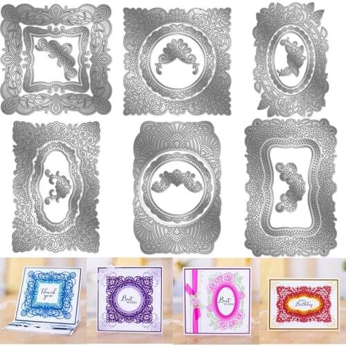 Rose Filigree Frame Metal Cutting Dies For Scrapbooking Craft Die Cut Card Photo Album Making Embossing Stencil