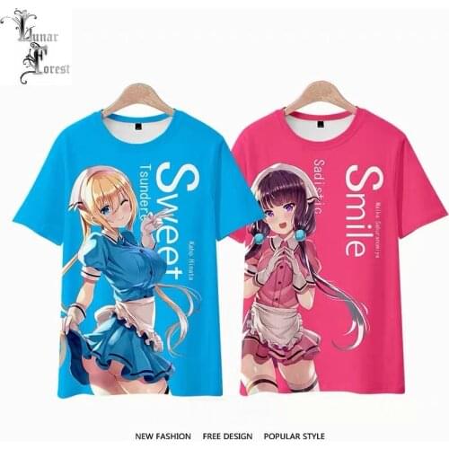 Blend S 3D Printing T-shirt Summer Fashion Round Neck Short Sleeve Popular Japanese Anime Streetwear Plus Size