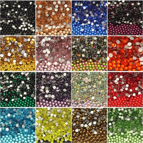 SS3~SS30 AAAAA Top Quality Crystal Non Hotfix Nail Rhinestone Bright Glass Strass 3D Nail Art Decoration Clothes Diy Decorcation