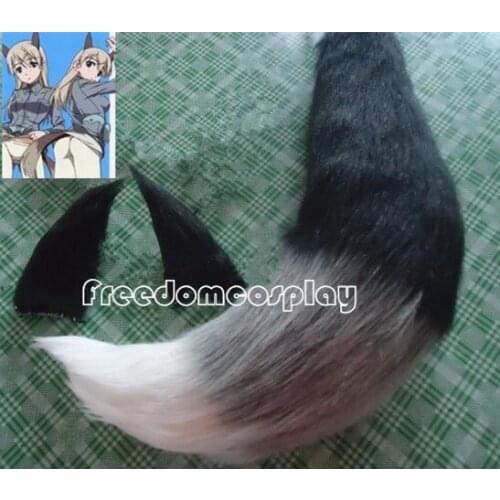 Strike Witches Eila Ilmatar Juutilainen Cosplay ears with tail
