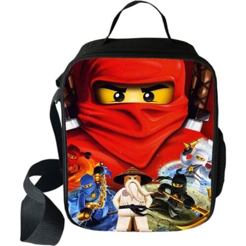 Ninja Cooler Lunch Bag Cartoon Girls Portable Thermal Food Picnic Bags for School Kids Boys Lunch Box Tote