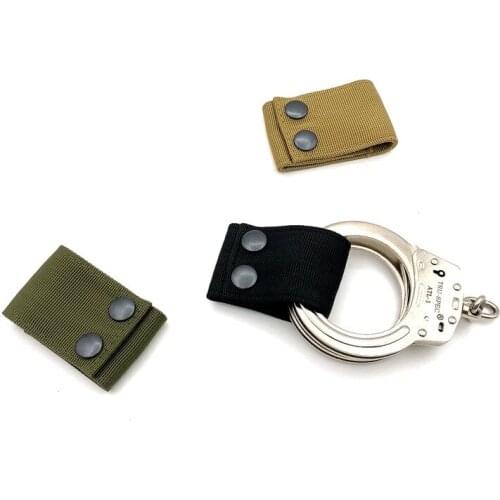 Tactical Nylon Handcuff Bag Strap Holder Safety Snap Fits A 2" Duty Belt