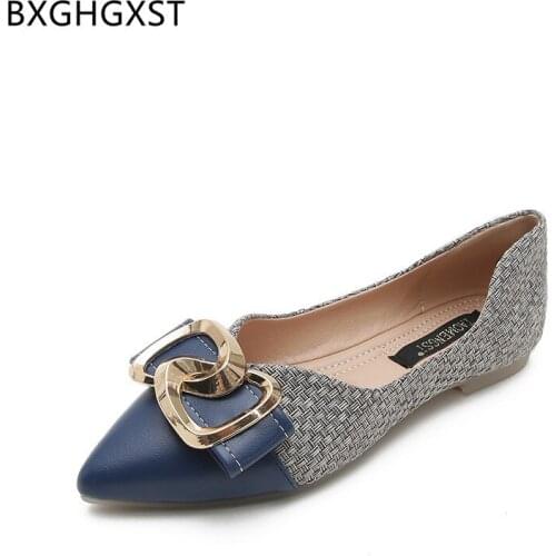 Flat Shoes Women Fashion Pointed Toe Leather Casual Shoes Woman Black Boat Shoes for Women 2021 Zapatos Mujer Primavera Verano