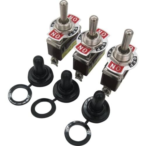 TWTADE 3pcs Toggle Switch Rocker Heavy Duty 20A 125V SPDT 3 Pin 3 Position ON-OFF-ON Ten-1122