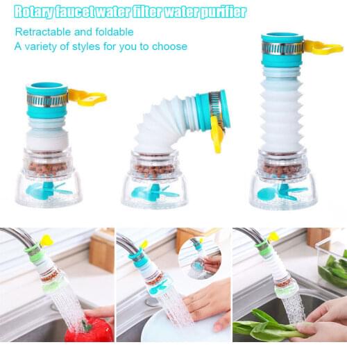 360 Degree Adjustable Kitchen Faucet Booster Filter Tap Extender Splash-proof Water Filter Kitchen Accessories