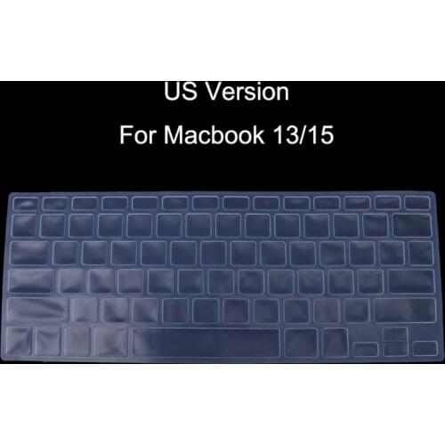 US Version Russian Keyboard Silicone Skin Cover For Apple Macbook Air Pro 13 15