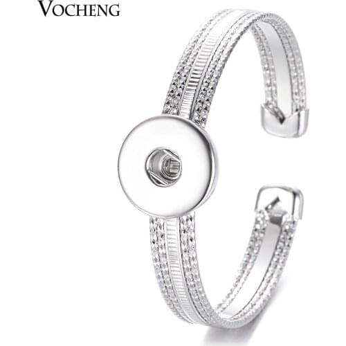 Vocheng Ginger Snap Button Jewelry Open Bangle for Women fit 18mm Gingersnaps NN-673