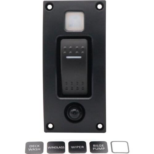 MARINE BOAT RV 1 GANG WATERPROOF ROCKER SWITCH PANEL W/LED INDICATOR