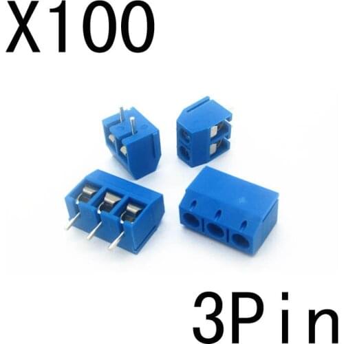 Factory sell 100pcs 3pin PCB Screw Teminal Block RD301-5.0-3P 5.0mm pitch terminal block