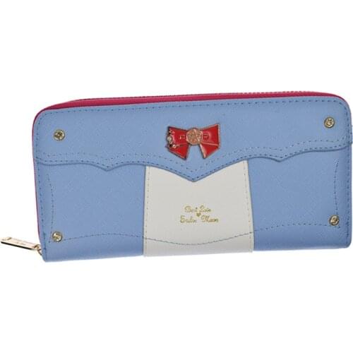 Sailor Crystal Wallet Lady Long Zipper Bag Women Brand Leather Kawaii Wallet Purse