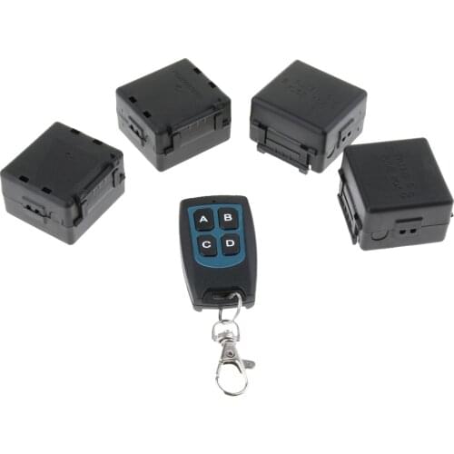 1 Channel RF Smart Relay Switch, 4 Receivers + 1 Transmitter, DC 12V, 433mHz