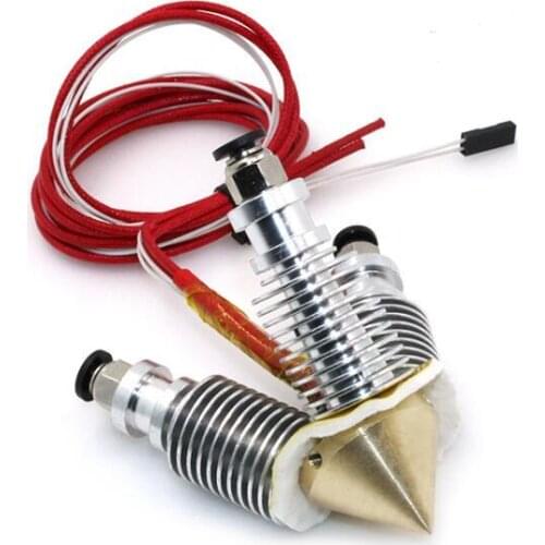10pcs/lot Brass Diamond Extruder Reprap Hotend 3D V6 heatsink 3 IN 1 OUT Multi Nozzle Extruder 3D printer kit for 1.75/0.4mm