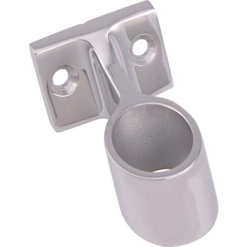 100% new 316 Stainless Steel 60 Degree 7/8" 22mm After/End Stanchion Hand Rail Fitting Boat Silver Accessories