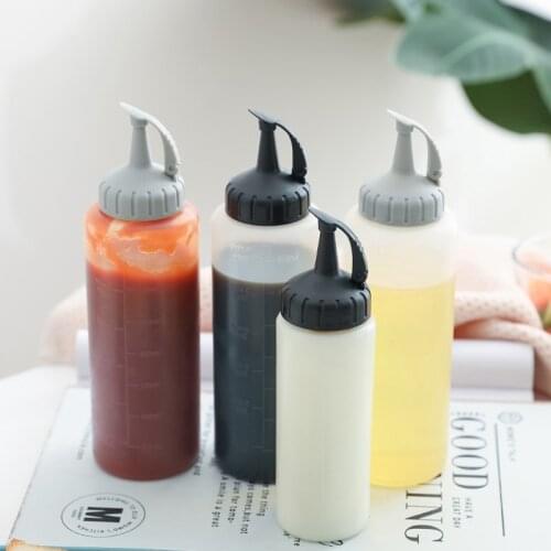 175ML 350ML Squeeze Bottle Tomato Salad Dressing Plastic Tip Squeeze Squeeze Oil Can Household Sauce Sauce Seasoning Bottle