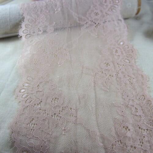 2 Yards 19 CM Nude Color Width Elastic Stretch Lace Trim Craft Sewing Elastic Lace Doll Handmade Materials