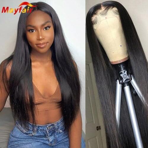 28 Inch Bone Straight Human Hair Lace Front Wig 13x4 Lacefront Frontal Brazilian Pre Plucked Hairline 4x4 Closure Wigs