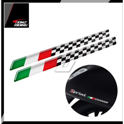 3D Car Motorbike Sticker Motorcycle Tank Decal Italy Flag Racing Stickers Resin