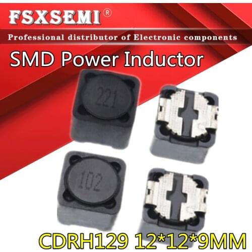 5pcs CDRH129 SMD Power Inductor 12*12*9MM 3.3/4.7/6.8/10/15/18/27/33/39/47/68/100/150/220/270/330/470/680/820/1000/1500UH