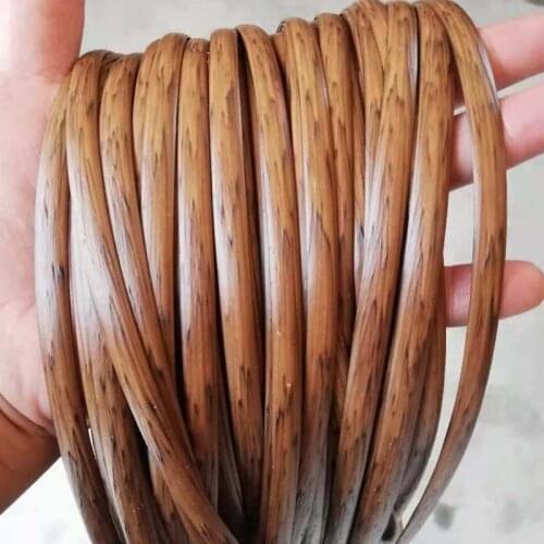 2021 Newest 500g Red Coffee Gradient Synthetic Flat Rattan Material DIY Handmade Weaving Knit Repair Chair Sofa Basket Decor