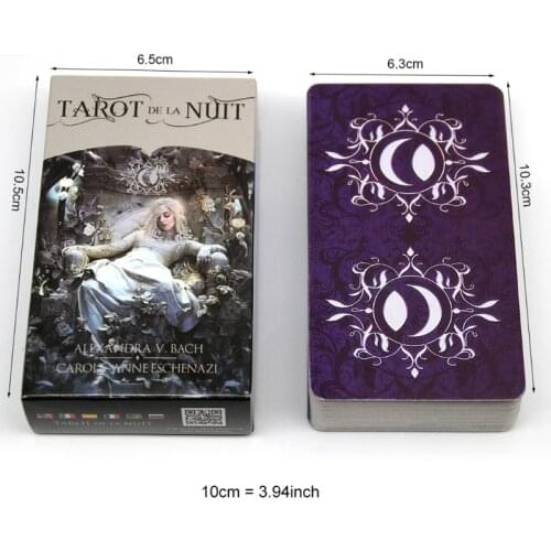 78 Cards Deck Tarot De La Nuit Full English Family Party Board Game Oracle Cards XXUF