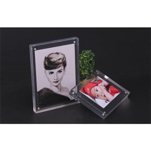 16mm Thickness Acrylic Menu Price Tag Display Stand Clear Magnetic Photo Picture Label Frame