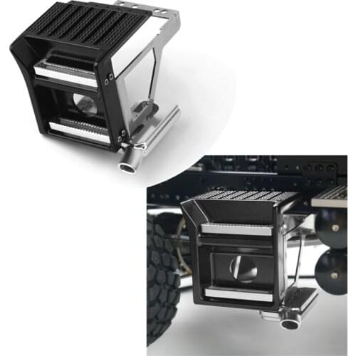 Rc Car TAMIYA SCANIA Engineering Truck Toys Tractor Metal Battery Case + Exhaust Pipe For 1/14 Remote Control Cars Option Parts