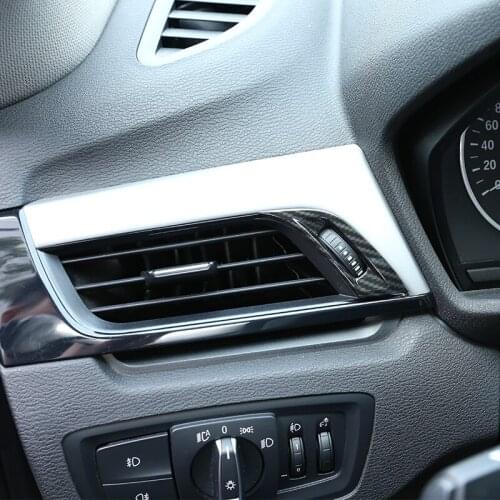 Car Accessories Interior Air Conditioner Outlet Protection Frame Trims For BMW X2 F47 2018-2019 For BMW X1 F48 2016-2019 3 Pcs