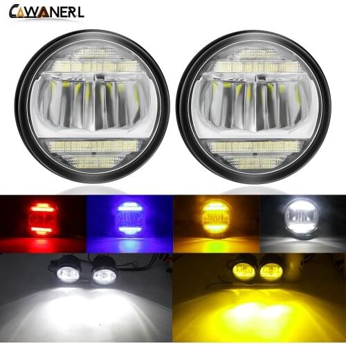 2in1 Fog Light DRL For Nissan X-Trail Murano Tiida NV200 Versa Lafesta Vampira Car LED Fog Lamp Daytime Running Light H11 12V