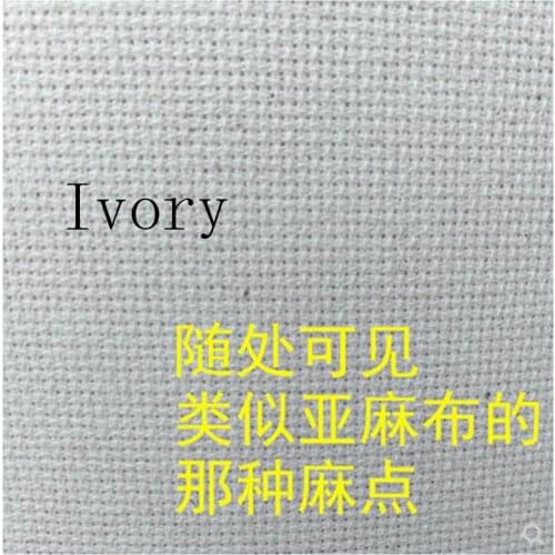 FREE Shipping embroidery fabric 18ST 18CT cross stitch canvas cloth ivory white color 50-50cm