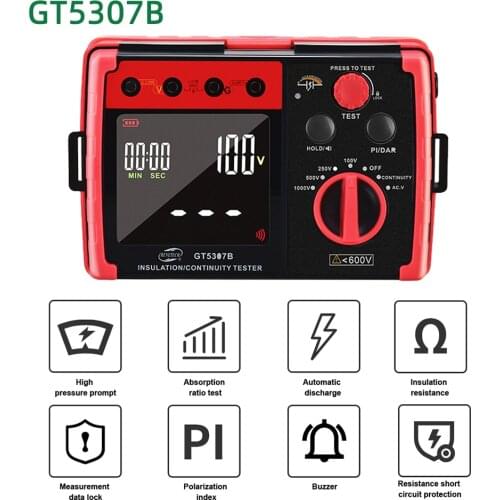 Digital Insulation Resistance Tester Resistance DC Voltage AC Voltage Tester megohmmeter is For Measuring insulation resistance