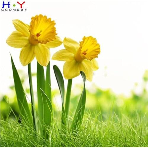 Flower square diamond embroidery peony tulip poppy chrysanthemum rose sunflower orchid cross stitch diamond painting decoration