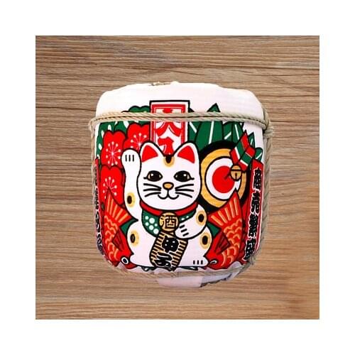 27x27cm Japanesestyle Decorative Wine Cellar Barrel Sushi Restaurant Display Foam Material Sakura Hotel Decoration