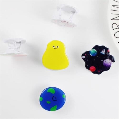 Mobile Phone Stand Bracket Cute 3D Fruits Universe Airbag Phone Expanding Stand Finger Holder Panda Paw Phone Holder Stand
