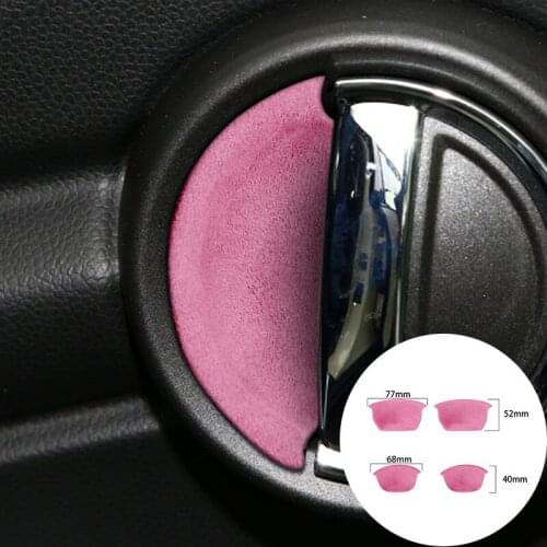 For BMW MINI F55 F54 F60 2014-2020 Alcantara Suede Wrap Car Door Bowl Decals Handles Panel Trim Stickers Cove Internal Styling