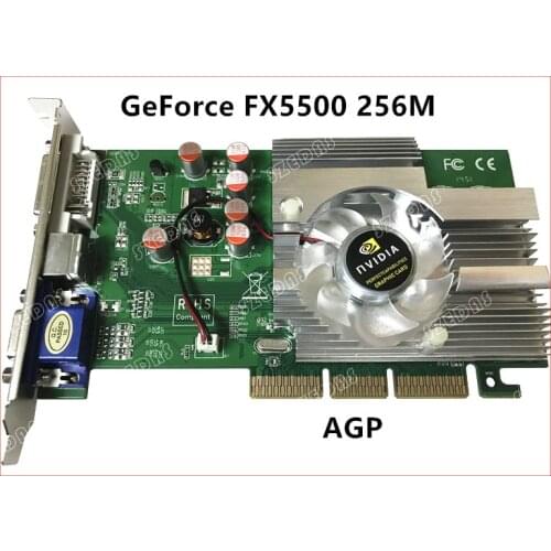 High New AGP video card GeForce FX5500 256M Motherboard supporting 8x4x interface 128bit DDR