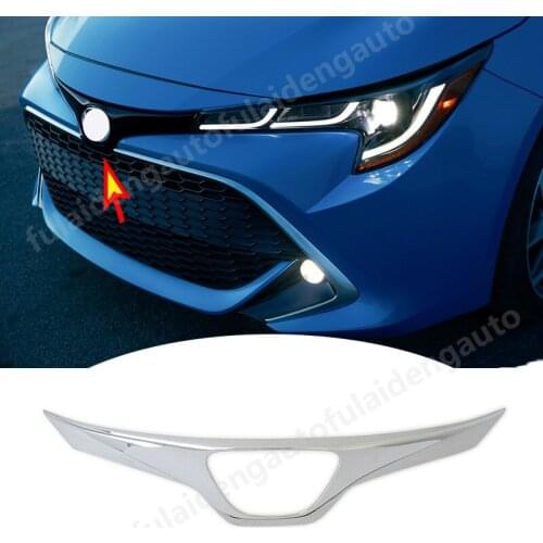 For Toyota Corolla Hatchback 2019-2020 Chrome Front Hood Bonnet Grille Lip Cover Trim car styling accessories