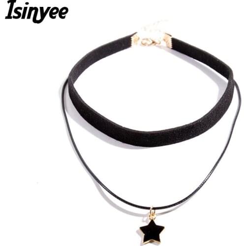 Женские кожаные чокеры ISINYEE China At AliExpress
