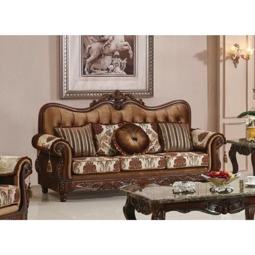 Antique sofa set design for living room Conception de l'ensemble de canapé antique pour le salon WA533