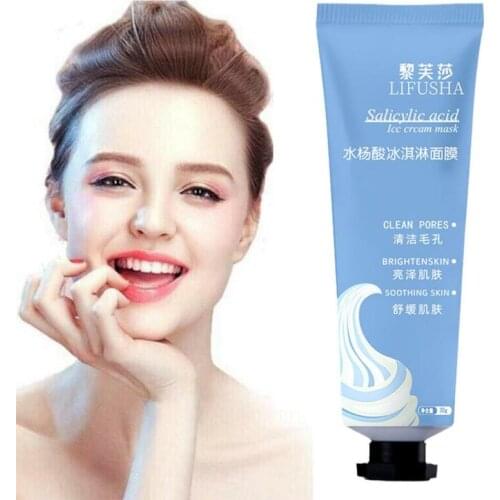 300ml Salicylic Acid Ultra Cleansing Mask Ice Moisturizing Repairing Aloe Extract Cream Mask Brighten Whiten For Face Care