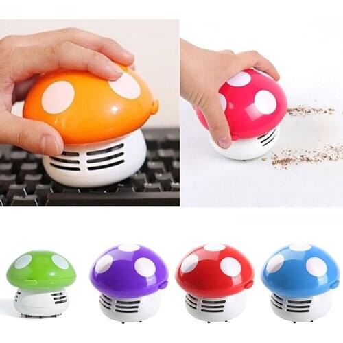 Mini Vacuum Cleaner 6 Colors Cute Mini Mushroom Corner Desk Table Dust Vacuum Cleaner For Car Home Computer Sweeper