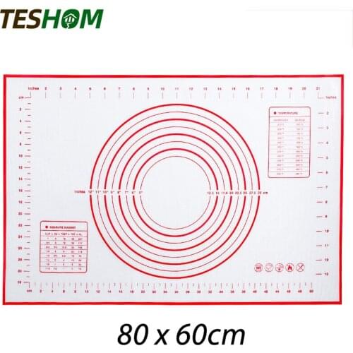 80x60cm Reusable Silicone Baking Mat Eco-Friendly Mat For Rolling Dough Pad Large Non-stick Oven Patisserie Baking Accessories