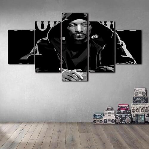 Modular Canvas Painting Wall Artwork 5 Pcs Rap King Music Posters HD Prints No Framework Picture for Living Room Decoration Home