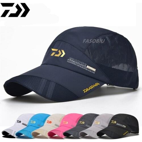 Daiwa Fishing Hat Mens Outdoor Sun Protection Sunshade Fishing Hat Sports Breathable Quick-drying Hiking Riding Baseball Hat