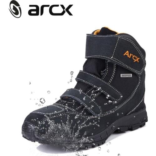 ARCX Mens Boot Motorcycle waterproof Shoes Moto Cow Suede Leather Street Moto Motorbike Chopper Cruiser motobotinki bottes