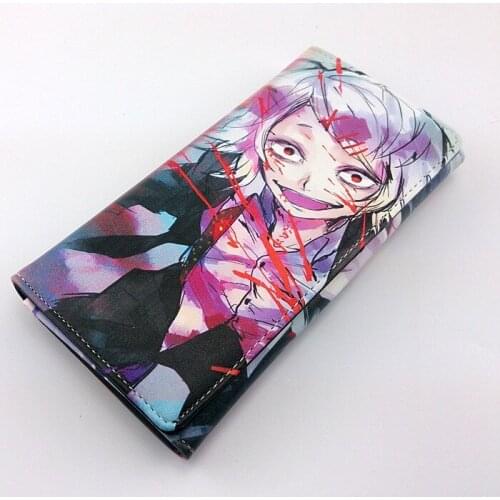 Men Fashion PU Leather wallet Anime Tokyo Ghoul JUZO SUZUYA Character Print Long Purse