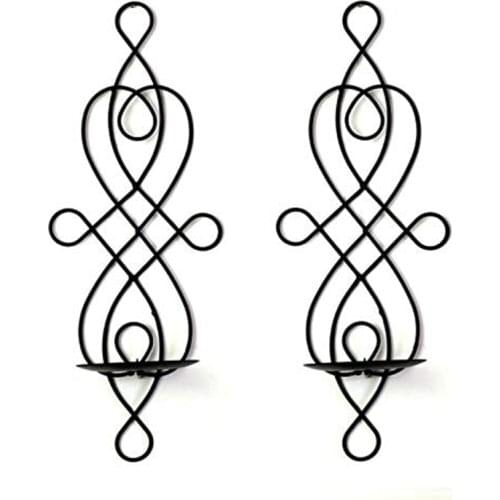 2 Pcs/Set Wall Candle Sconces, Elegant Pillar Candle Holder, Hanging Wall Candleholders, Wedding/Party/ Dinning Room Candlelight