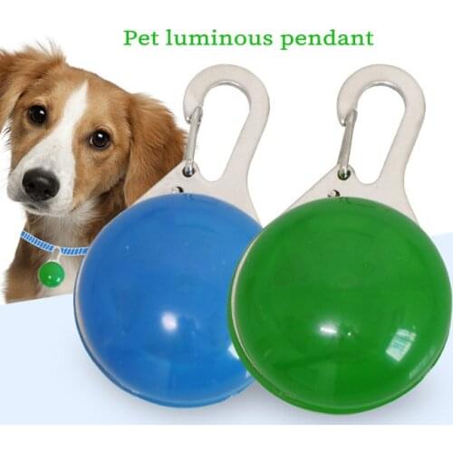 Dog Cat Collar Pendant LED Flashlight Night Safety Pet Collar Accessories Luminous Bright Decoration Collars For Dogs