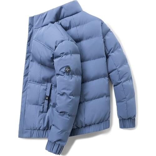 2020 Winter Men Parka Big Pockets Casual Jacket Male Stand Collar Solid Thicken Warm Zipper Mens Outwear Coats Plus Size 4XL 3XL