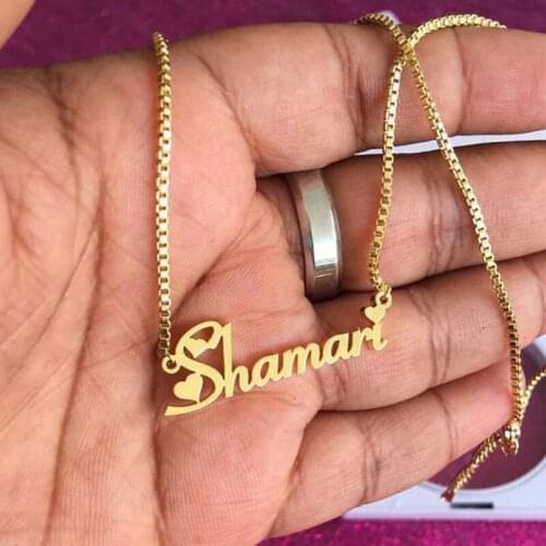 Box Chain Personalized Necklace Nameplate Necklace Custom Name Necklaces Stainless Steel Necklace Customized Necklaces